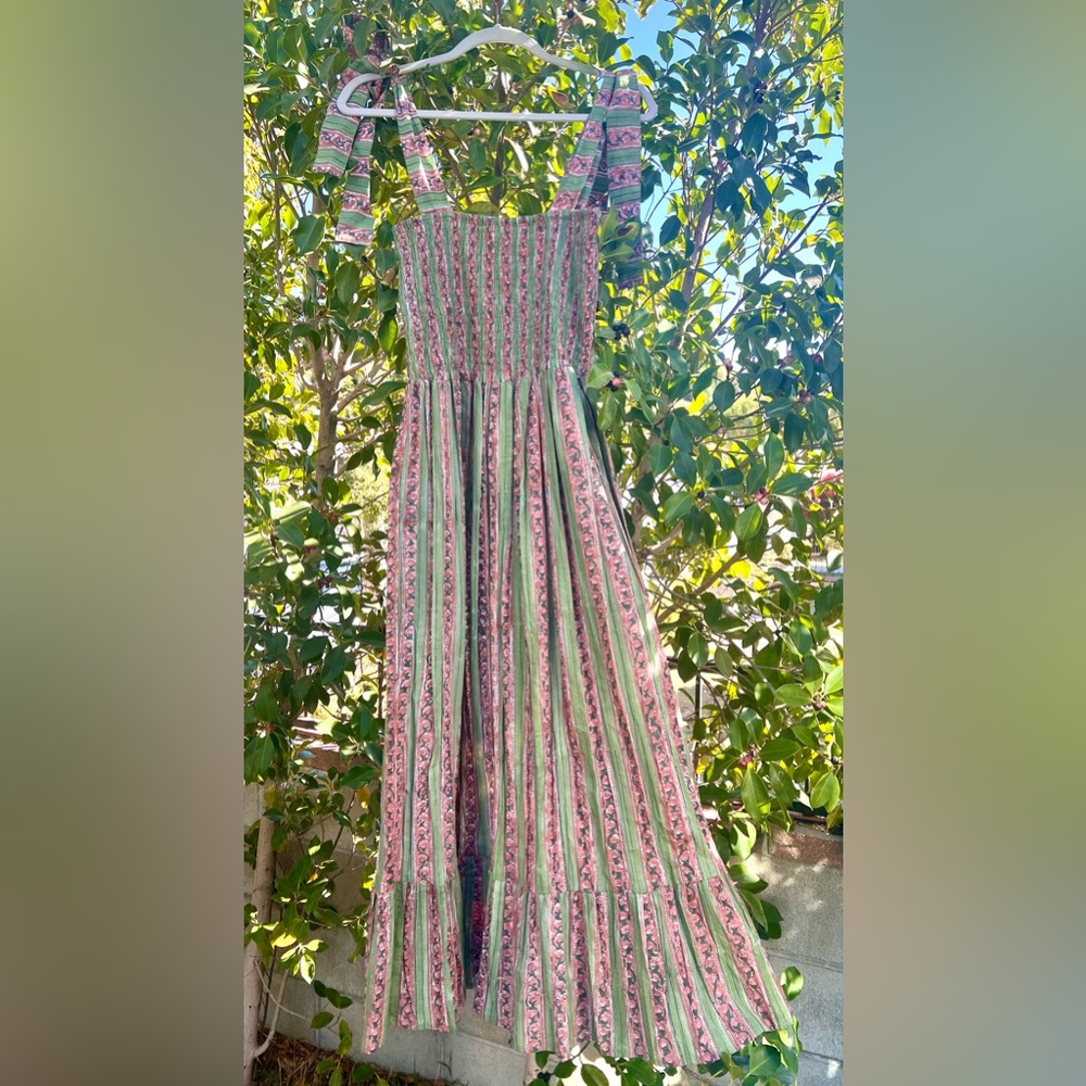 Tie Tank block print dress